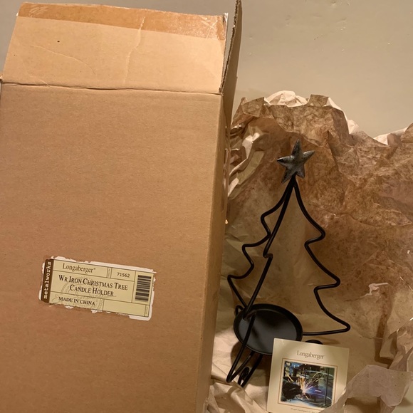 LONGABERGER WR IRON CHRISTMAS TREE CANDLE HOLDER - Picture 3 of 9